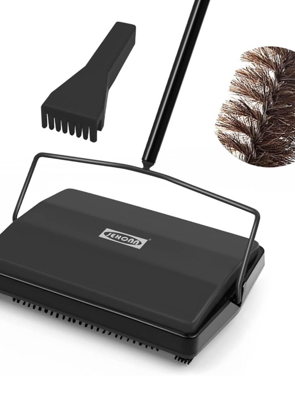 JEHONN Carpet Sweeper Manual Floor Cleaner Lightweight New